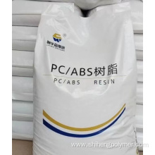 Black flame-retardant PC/ABS plastic particles